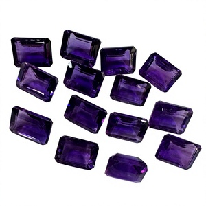 Piedras Preciosas de Amatista Facetadas de Corte Esmeralda Natural de Alta Calidad, 6x8 MM, Gemas Sueltas TASBIYA, Valoradas por Terceros para la Fabricación de Joyas - Product Image 1