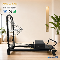Reformer de Pilates de Alto Rendimiento con Half Cadillac, Aleación de Aluminio, Riel Completo y Espuma de Alta Resiliencia para Clubes de Fisioterapia