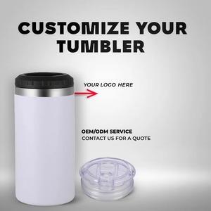 Enfriador de Latas de Acero Inoxidable de Doble Pared al por Mayor en Existencia, <span class=keywords><strong>Taza</strong></span> de Cerveza de 16 oz 4 en 1 con Logotipo Personalizable y Abrebotellas - Product Image 1