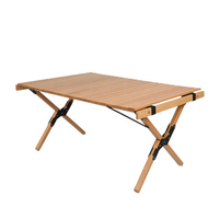 Table de camping pliante multifonctions personnalisées 2 en 1 Table en bois portable d'extérieur Tables de pique-nique portables Bureaux pliables pour barbecue