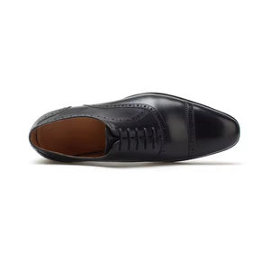 Chaussures Richelieu pour hommes en cuir véritable Goodyear, à lacets, bout fermé, style habillé, de haute qualité, les plus vendues, couleur Evergreen délavée - Product Image 6