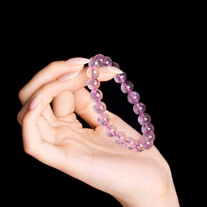 Venta al por mayor de piedras preciosas naturales, amatista boliviana, pulsera de cuentas de cristal para mujeres, energía curativa, regalo de joyería de cristal - Product Image 5
