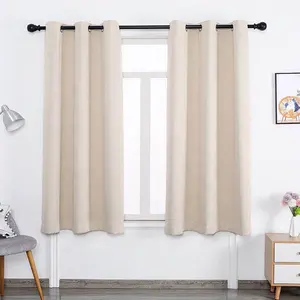 barras de cortina de la puerta Suppliers-Cortina de sombreado aislada de Color puro Simple para cocina, puerta y sala de estar, envío rápido