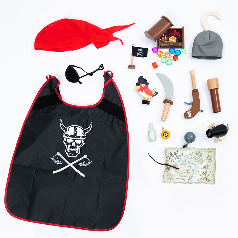 Новые товары Amazon, оптовая продажа, детский Косплей-домик, игрушка Пираты Карибского моря, набор, имитация пиратского костюма, игрушки