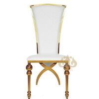 Chaise Chiavari de luxe pour hôtels, banquets, mariages, chaise de mariage à dossier haut en acier inoxydable