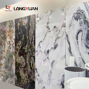 Divers styles de feuilles de marbre en PVC flexible, impression numérique, <span class=keywords><strong>imitation</strong></span> marbre, décoration, panneau mural <span class=keywords><strong>stratifié</strong></span> - Product Image 1