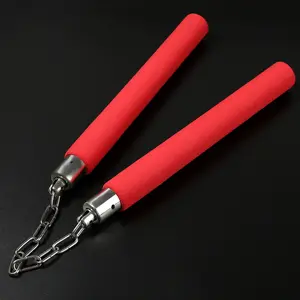 Beginner Foam Safety Nunchaku Chinese Kung fu Training Props Durable Stainless steel Nunchaku