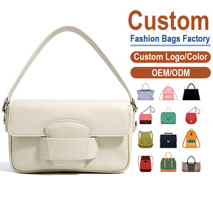 Touch Full-Grain Leather Flap Crossbody Bag Embossed Leather Plaque with Silver-Stitched Outline Adjustable <b>Shoulder</b> <b>Strap</b> - Product Image 1