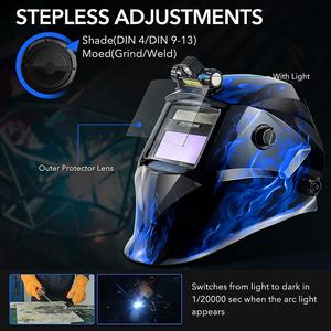 TRQ oscurecimiento automático Máscara <span class=keywords><strong>de</strong></span> Soldadura Custom <span class=keywords><strong>LED</strong></span> faro DIN 9-13 cascos <span class=keywords><strong>de</strong></span> soldadura - Product Image 3