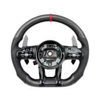 Volant en fibre de carbone véritable pour BMW E60 E46 E39 X5 E70 E81 E83 X1 E84 E87 E82 E92 E93 M3 Série 3 E90 Amélioration du volant