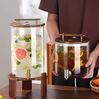 Bouteille à vin en verre 5/8/11L avec robinet, carafe à liqueur, pichet à eau froide, récipient à thé aux fruits, pot à vin médicinal, baril à vin