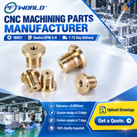Pièces filetées à bride en bronze étamé CuSn12 usinées CNC de précision sur mesure OEM, insert fileté double interne/externe