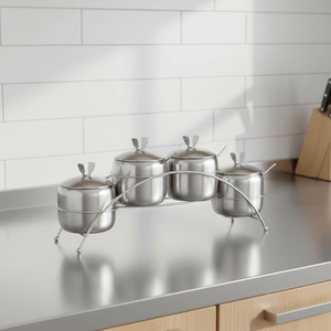 Ensemble de salières <span class=keywords><strong>et</strong></span> poivrières écologiques en acier inoxydable avec moulin intégré pour la cuisine - Product Image 5