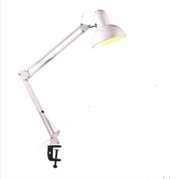 Lampe de bureau pliable au design moderne pour bureau chambre à coucher et chevet corps en fer avec abat-jour en métal alimentation électrique pour salle de lecture