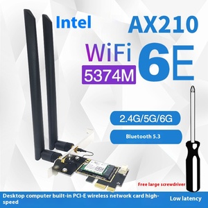 Ax210 Wifi6E 5G Dual Band Máy Tính Để Bàn <span class=keywords><strong>PC</strong></span> Ax5400 USB PCie Mạng Không Dây Card Cho <span class=keywords><strong>Bluetooth</strong></span> 5.3 Nội Bộ Cho Máy Tính Xách Tay Sử Dụng Thả - Product Image 2