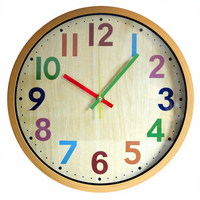 Horloge murale moderne à affichage à aiguilles en quartz, motif bois, fonctionne à piles, 12 pouces (30 cm), pour chambre et salon