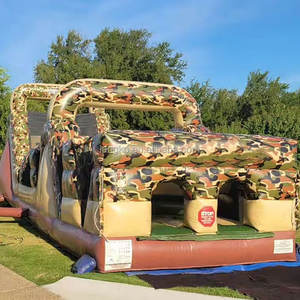 Circuito de Obstáculos Inflable de Camuflaje para Campamento de Entrenamiento, Juego Extremo al Aire Libre, <span class=keywords><strong>Radical</strong></span> Rush, Casa de Brinco - Product Image 1