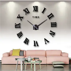 YYS24 100CM big size diy removable wall sticker clock for home decor big modern luxury digital wall clock reloj pared horloges