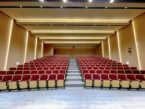 Ghế hội trường gấp hiện đại có bàn viết, hợp kim nhôm, thiết kế công thái học & bền bỉ, nội thất nhà hát thương mại - Product Image 4