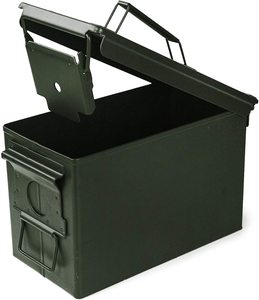 Hộp đựng dụng cụ bằng kim loại chắc chắn, chống thấm nước, loại nặng, cỡ 50 Cal M2A1, có thể đựng đạn, hộp đạn với nắp có thể tháo rời - Product Image 5