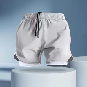 Shorts de sport pour hommes en nylon à séchage rapide, personnalisables avec logo, haute qualité, pour yoga et fitness, avec compression – Vente en gros - Product Image 5