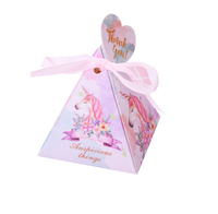 Triangle personnalisé fantaisie papier d'art boîte de papier à bonbons petit chocolat pliant vente en gros cuisson alimentaire papier cadeau Dessert paquet de bonbons