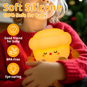 Новый подарок на день рождения, украшение комнаты, ночник для детской комнаты, перезаряжаемый регулируемый светодиодный светильник, силиконовый светильник для торта, ночник для детей - Product Image 3