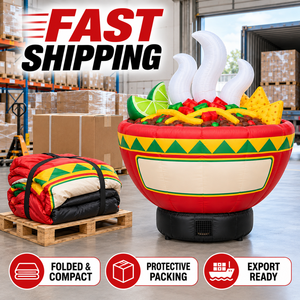 Bol publicitaire gonflable Fiesta Food en gros pour la promotion de restaurants mexicains, tacos, burritos, festivals et événements extérieurs - Product Image 6