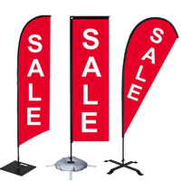 2m 3m 4m 5m Plume Drapeau Drapeau Bannière Publicité Personnalisée Oriflamme Base Vente Signe Promotionnel Drapeaux Kit