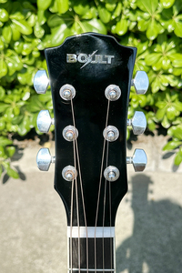 Popular New Developed Solid Spruce <b>Top</b> Cutaway Shape Vintage Black Colour Acoustic Guitar - Product Image 3