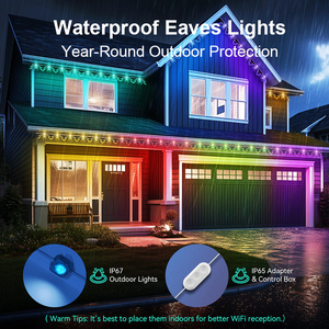 Bán buôn Wifi rgbic IP67 không thấm nước Led Dot vĩnh viễn chuỗi ánh sáng ngoài trời eave trang trí rgbic LED eave Đèn trang trí - Product Image 4
