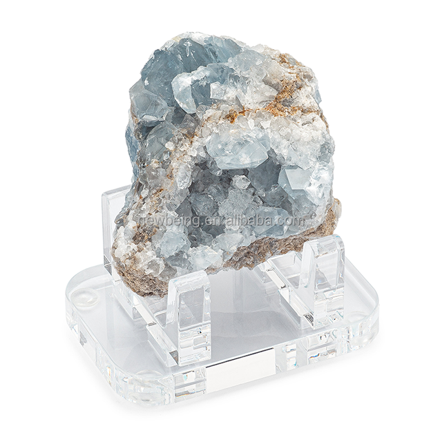 Clear Choice Rock Geode Stand, With 4 Post Acrylic 3/8 X Thick Display Stand Display Mineral Rocks