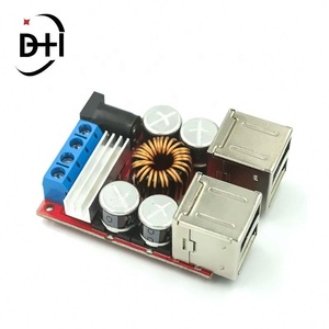 โมดูลชาร์จไฟในรถยนต์ DC-DC Buck Step-down 8V-35V เป็น 5V 8A 40W ฮับชาร์จไฟ USB 4 พอร์ต บอร์ดจ่ายไฟสำหรับชาร์จมือถือ - Product Image 4