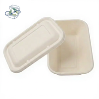 OEM aanpasbare duurzame bagasse voedselbak voor feestgebruik met magnetronbestendige afsluitbare deksel