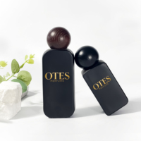 Fabricant de parfums, emballage cosmétique personnalisé de couleur noire, flacon de parfum vide avec atomiseur, flacon de parfum de luxe 30 ml 50 ml