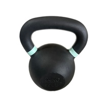 Kettlebell de compétition en fonte avec logo, revêtement en vinyle pulvérisé, pour entraînement de musculation et exercices de gravité, personnalisable