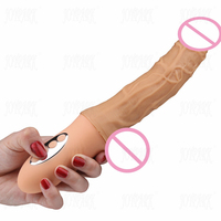 Vibrador Telescópico JoyPark de 10 Frecuencias, Silicona Resistente, Recargable por USB, Impermeable IPX5, Sin Látex, Vibrador Grande