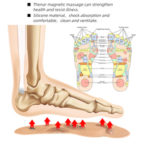 Thérapie de massage des pieds d'acupuncture magnétique Semelles intérieures Insert inférieur Fourniture de soins de santé avec masseur de pieds durable