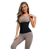 Ceinture amincissante en néoprène et spandex pour femme, 21 baleines en acier, maintien moyen, pour ventre plat et post-partum