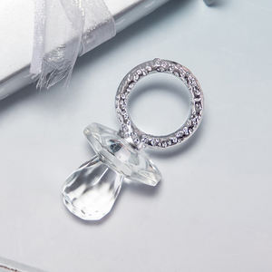 Tetina de cristal transparente para bebé, recuerdo de bautismo, regalos de ducha de bebé, regalo para invitados, botella de pezón de cristal - Product Image 2