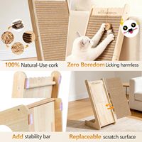 Griffoir pour chat en liège naturel - Écologique et durable - Remplaçable - 29 pouces de hauteur - Jouet et cadeau pour chat d'intérieur