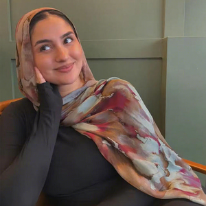 SIDDIQUI HOSINEX – Châle long en coton et mousseline pour femme, motif uni, coupe-vent et respirant, idéal pour l'automne et la tenue traditionnelle musulmane - Product Image 1