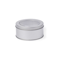 Boîte d'emballage ronde en fer blanc mat Baole BL-69 avec logo personnalisé, impression CMYK et couvercle plat, pour bijoux, montres et lunettes – En stock