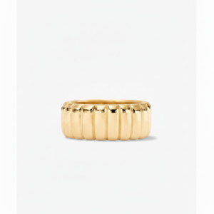 Bague Charlotte audacieuse vintage, bijou religieux tendance en acier inoxydable plaqué or, avec incrustation en forme de chiffre, style mode - Product Image 1