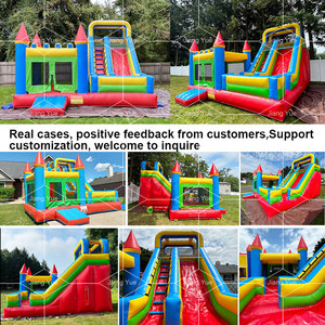 Château gonflable commercial avec toboggan et combinaison de château gonflable, matériau PVC, installation facile - Product Image 2