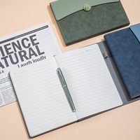 Coffret Cadeau Personnalisé Style Luxe Léger A5 avec Carnet Cousu Chevalet, Impression Logo, Papier Dowling et Polyuréthane