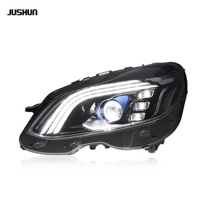 Jushun ชุดไฟหน้า LED สำหรับ Mercedes Benz E Class W212 2014 2015สไตล์ Maybach ดีไซน์สามแถบ - Product Image 3