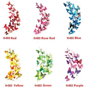 Set da 12 Pezzi di <span class=keywords><strong>Adesivi</strong></span> Magnetici 3D a Forma di Farfalla <span class=keywords><strong>per</strong></span> Decorazione Casa, Feste e Matrimoni - Product Image 1