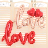 Ballon en aluminium durable « Amour » pour décoration de fête (mariage, Saint-Valentin, anniversaire, Noël) – 108 cm x 64 cm – Accessoire de photomaton