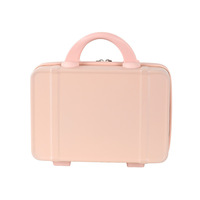 Trousse de maquillage vintage 14 "Mallette de voyage Petite valise fraîche Mini mallette de rangement pour bagages légère